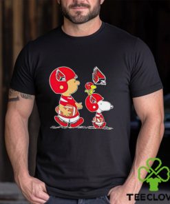Charlie Brown Snoopy And Woodstock Ball State Cardinals Football shirt