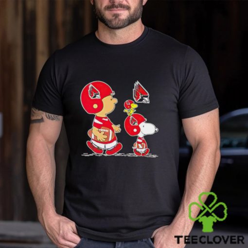 Charlie Brown Snoopy And Woodstock Ball State Cardinals Football shirt