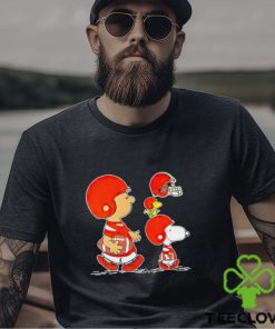 Charlie Brown Snoopy And Woodstock Cleveland Browns Football shirt