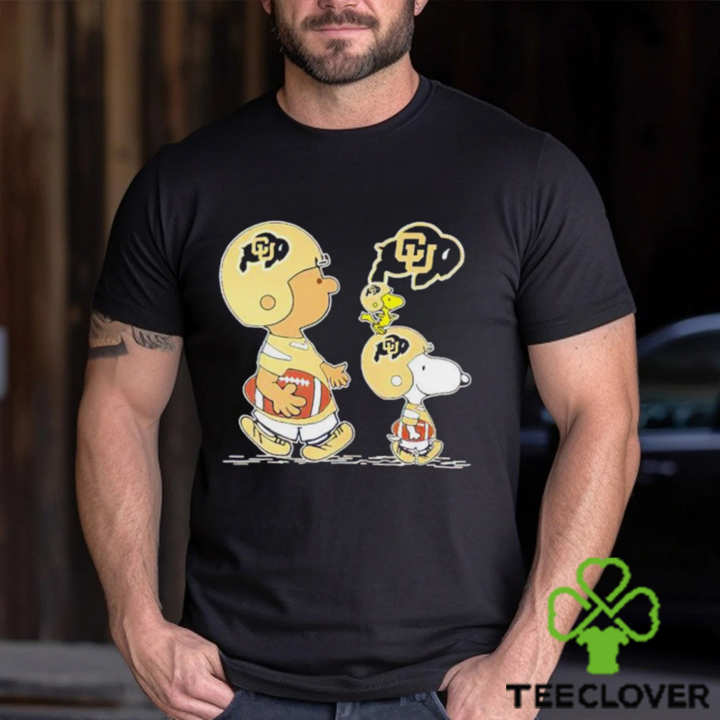 Charlie Brown Snoopy And Woodstock Colorado Buffaloes Football shirt Charlie Brown Snoopy And Woodstock Colorado Buffaloes Football shirt