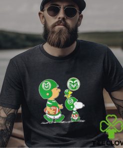 Charlie Brown Snoopy And Woodstock Colorado State Rams Football shirt