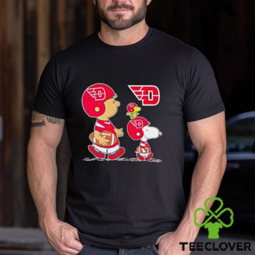 Charlie Brown Snoopy And Woodstock Dayton Flyers Football shirt