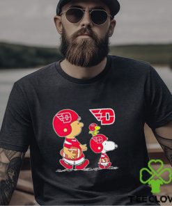 Charlie Brown Snoopy And Woodstock Dayton Flyers Football shirt