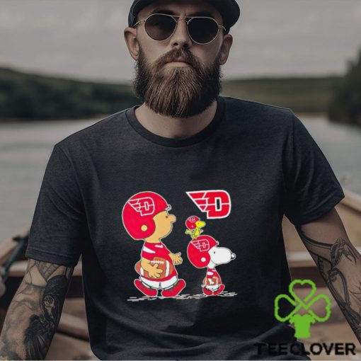 Charlie Brown Snoopy And Woodstock Dayton Flyers Football shirt