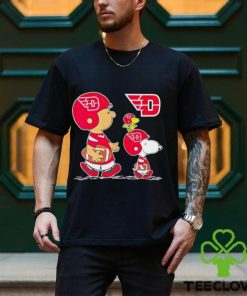 Charlie Brown Snoopy And Woodstock Dayton Flyers Football shirt