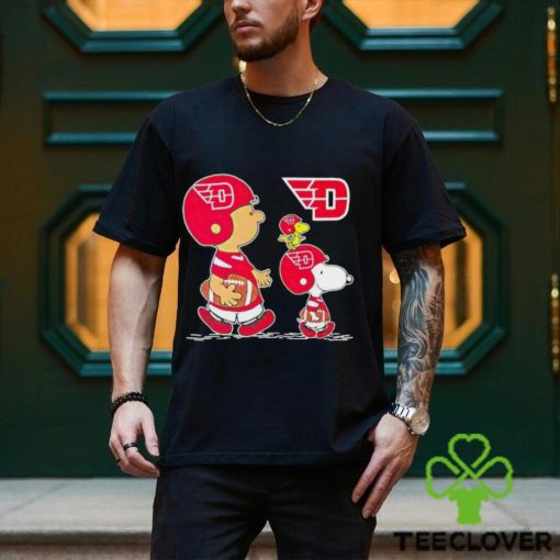 Charlie Brown Snoopy And Woodstock Dayton Flyers Football shirt