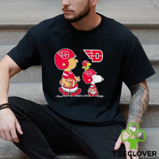 Charlie Brown Snoopy And Woodstock Dayton Flyers Football shirt