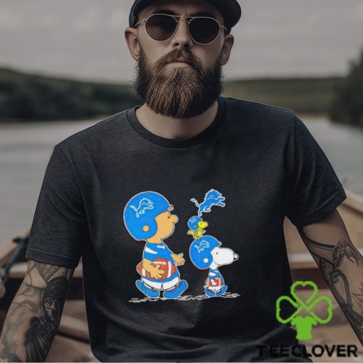 Charlie Brown Snoopy And Woodstock Detroit Lions Football shirt