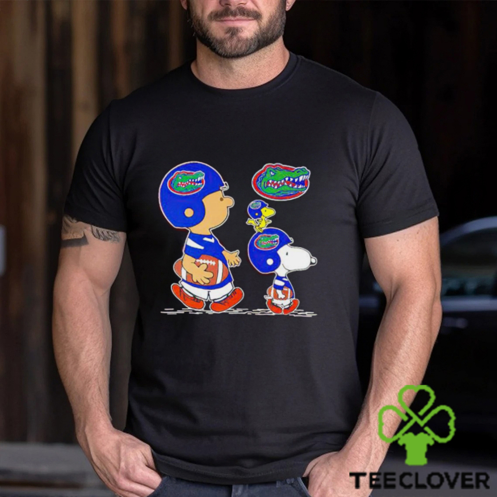 Charlie Brown Snoopy And Woodstock Florida Gators Football shirt Charlie Brown Snoopy And Woodstock Florida Gators Football shirt