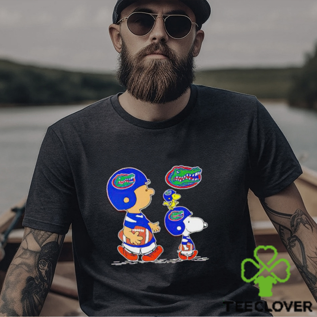 Charlie Brown Snoopy And Woodstock Florida Gators Football shirt Charlie Brown Snoopy And Woodstock Florida Gators Football shirt