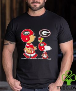 Charlie Brown Snoopy And Woodstock Georgia Bulldogs Football shirt