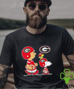 Charlie Brown Snoopy And Woodstock Georgia Bulldogs Football shirt