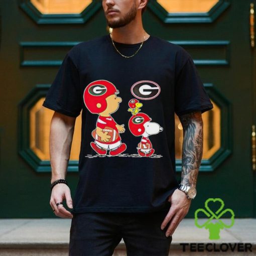 Charlie Brown Snoopy And Woodstock Georgia Bulldogs Football shirt