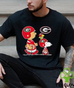 Charlie Brown Snoopy And Woodstock Georgia Bulldogs Football shirt