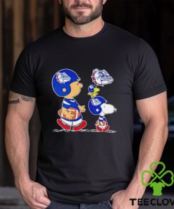 Charlie Brown Snoopy And Woodstock Gonzaga Bulldogs Football shirt