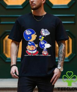 Charlie Brown Snoopy And Woodstock Gonzaga Bulldogs Football shirt