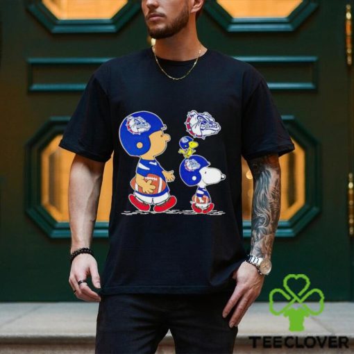 Charlie Brown Snoopy And Woodstock Gonzaga Bulldogs Football shirt