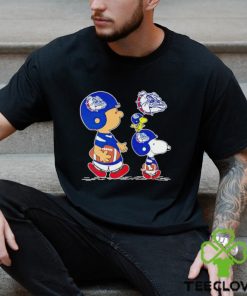 Charlie Brown Snoopy And Woodstock Gonzaga Bulldogs Football shirt