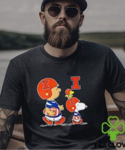 Charlie Brown Snoopy And Woodstock Illinois Fighting Illini Football shirt