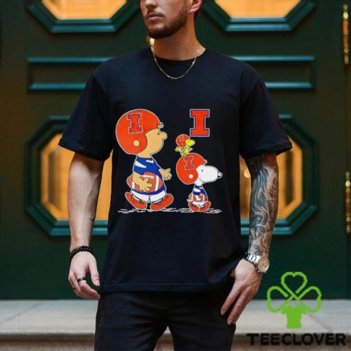 Charlie Brown Snoopy And Woodstock Illinois Fighting Illini Football shirt