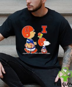 Charlie Brown Snoopy And Woodstock Illinois Fighting Illini Football shirt
