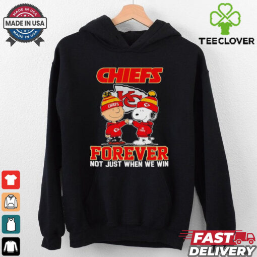 Charlie Brown and Snoopy Chiefs Forever not just when we win shirt
