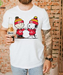 Charlie Brown and Snoopy NFL Kansas City Chiefs football go Chiefs cartoon shirt