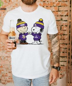 Charlie Brown and Snoopy NFL Minnesota Vikings football go Vikings cartoon shirt