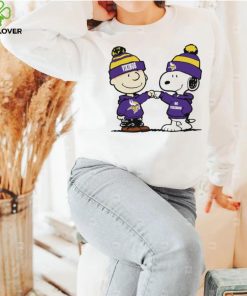 Charlie Brown and Snoopy NFL Minnesota Vikings football go Vikings cartoon shirt
