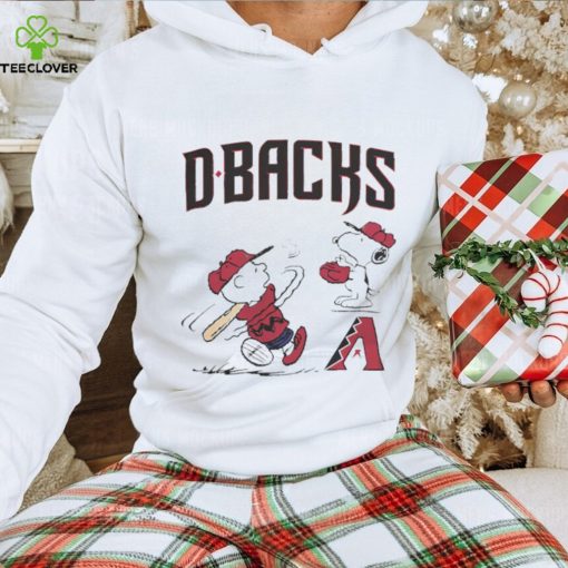 Charlie Brown and Snoopy Peanuts Arizona Diamondbacks playing baseball shirt