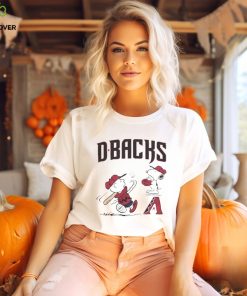 Charlie Brown and Snoopy Peanuts Arizona Diamondbacks playing baseball shirt