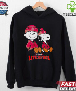 Charlie Brown and Snoopy YNWA Liverpool sitting shirt