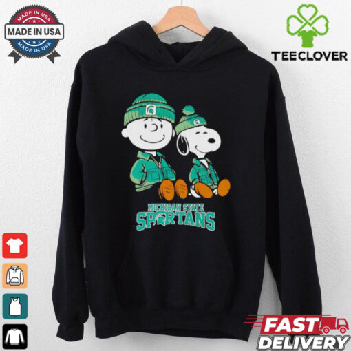 Charlie Brown and Snoopy sitting Michigan State Spartans shirt