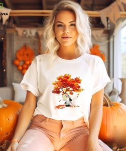 Charlie Brown hug Snoopy under tree cartoon shirt
