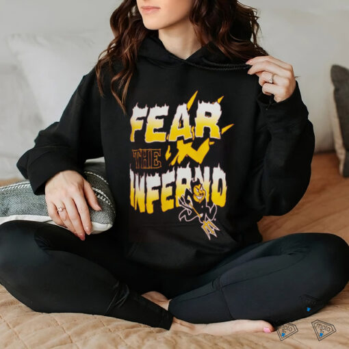 Charlie Hustle Maroon Arizona State Sun Devils Fear The Inferno T Shirt