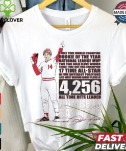 Charlie Hustle Pete Rose Three Time World Champions Rookie Of The Year National League MLB Signature t shirt