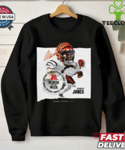 Charlie Jones Cincinnati Bengals AFC Player Of The Week Signatures Shirt 2 Charlie Jones Cincinnati Bengals AFC Player Of The Week Signatures Shirt