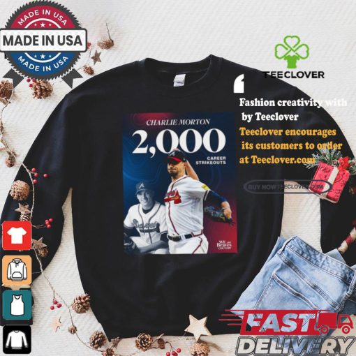 Charlie Morton Atlanta Braves 2000 Career Strikeouts Shirt