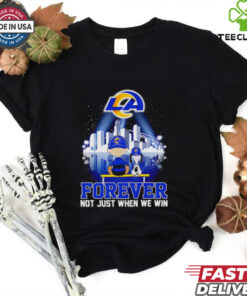 Charlie and Snoopy watching Los Angeles Chargers forever not just when we win shirt
