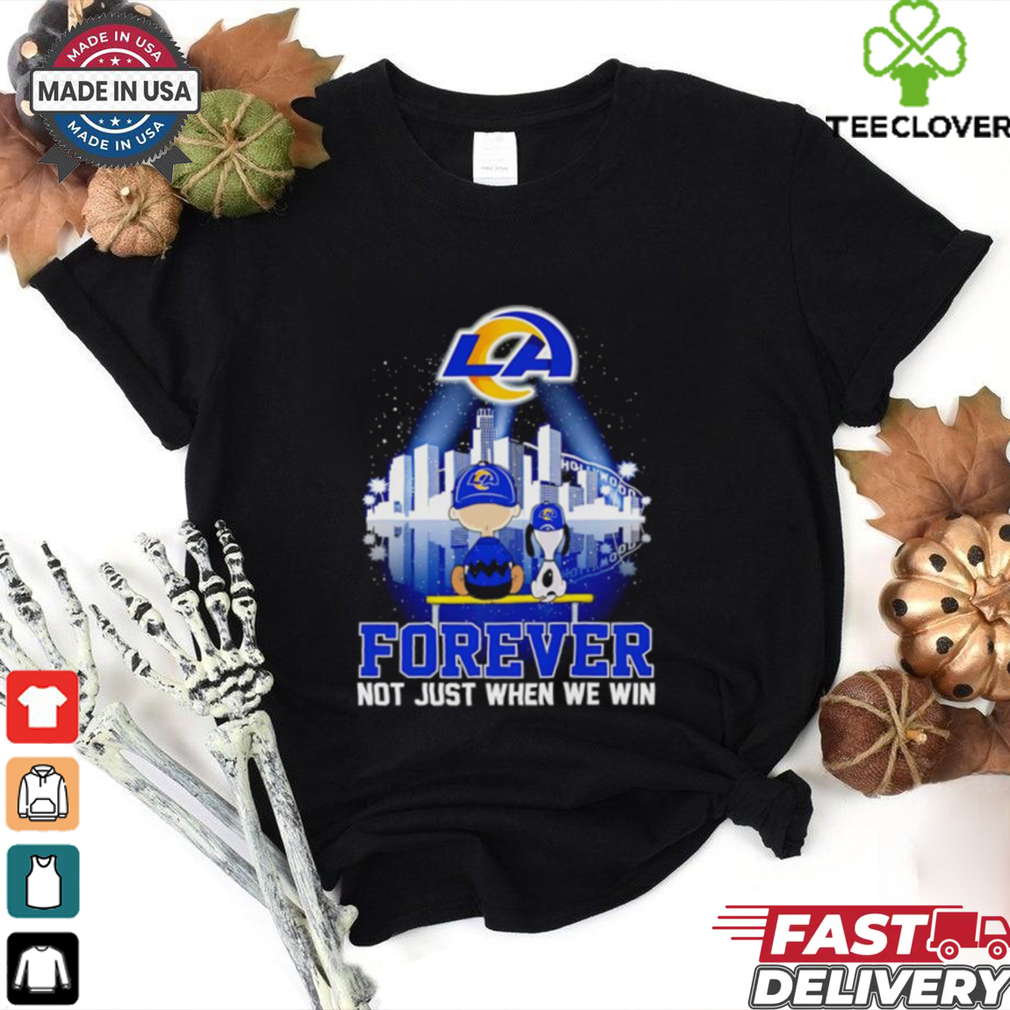 Charlie and Snoopy watching Los Angeles Chargers forever not just when we win shirt Charlie and Snoopy watching Los Angeles Chargers forever not just when we win shirt