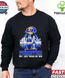 Charlie and Snoopy watching Los Angeles Chargers forever not just when we win shirt