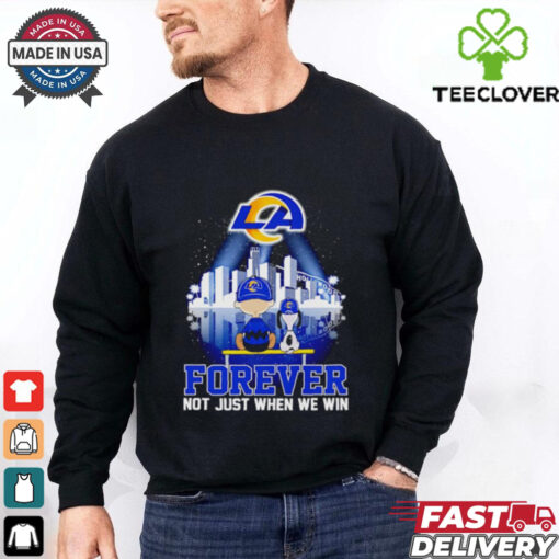 Charlie and Snoopy watching Los Angeles Chargers forever not just when we win shirt
