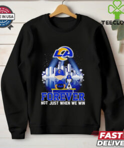 Charlie and Snoopy watching Los Angeles Chargers forever not just when we win shirt