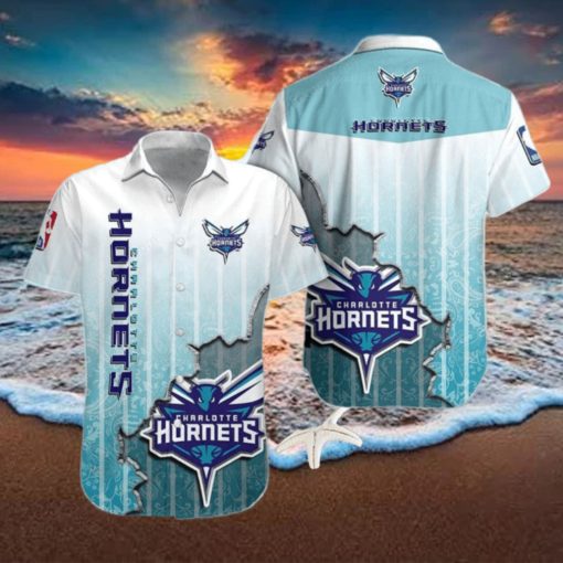 Charlotte Hornets Turquoise Hawaiian Shirt Style Gift