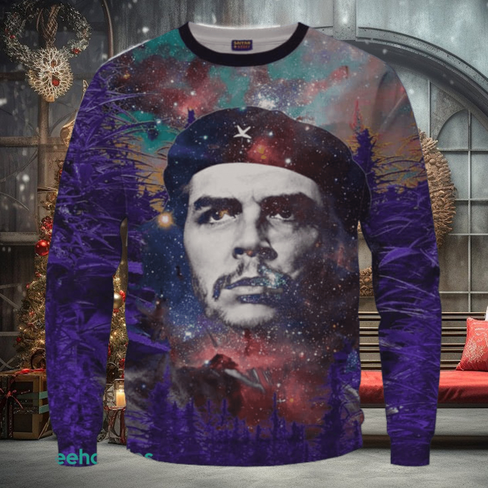 Che Guevara Cannabis Space Galaxy Farm Pullover Crewneck 3D Sweater Che Guevara Cannabis Space Galaxy Farm Pullover Crewneck 3D Sweater