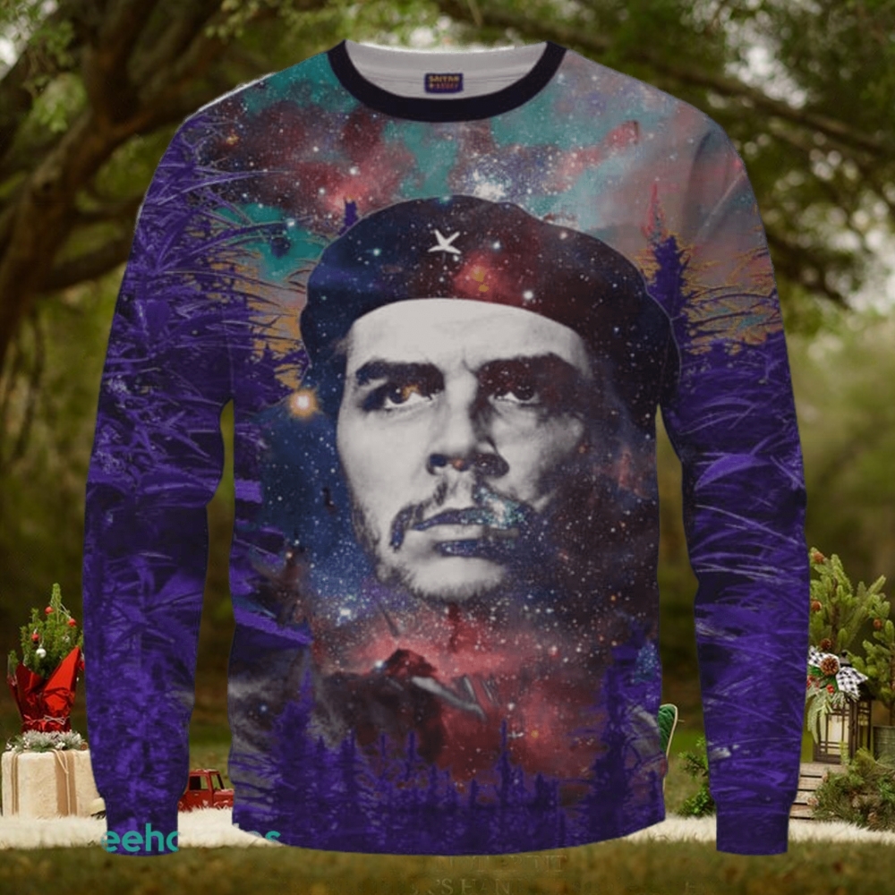 Che Guevara Cannabis Space Galaxy Farm Pullover Crewneck 3D Sweater Che Guevara Cannabis Space Galaxy Farm Pullover Crewneck 3D Sweater
