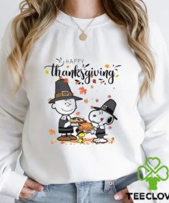 Cheap Autumn Thanksgiving With Snoopy Charlie Brown And Woodstock Peanuts Thanksgiving Shirt