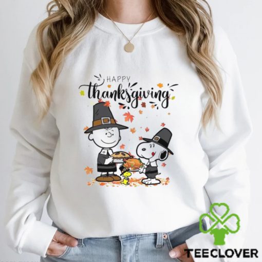 Cheap Autumn Thanksgiving With Snoopy Charlie Brown And Woodstock Peanuts Thanksgiving Shirt