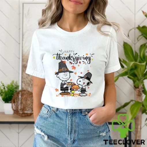 Cheap Autumn Thanksgiving With Snoopy Charlie Brown And Woodstock Peanuts Thanksgiving Shirt