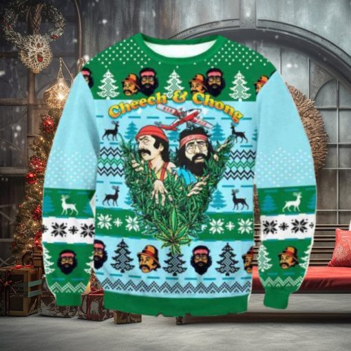 Cheech And Chong Cannabis 2023 Holiday Gift Ugly Sweater For Men And Women